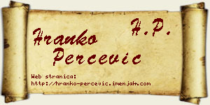 Hranko Perčević vizit kartica